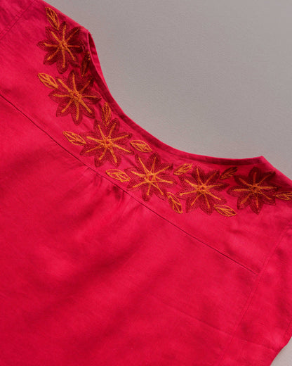 Blusa Antigua Rojo Carmesí