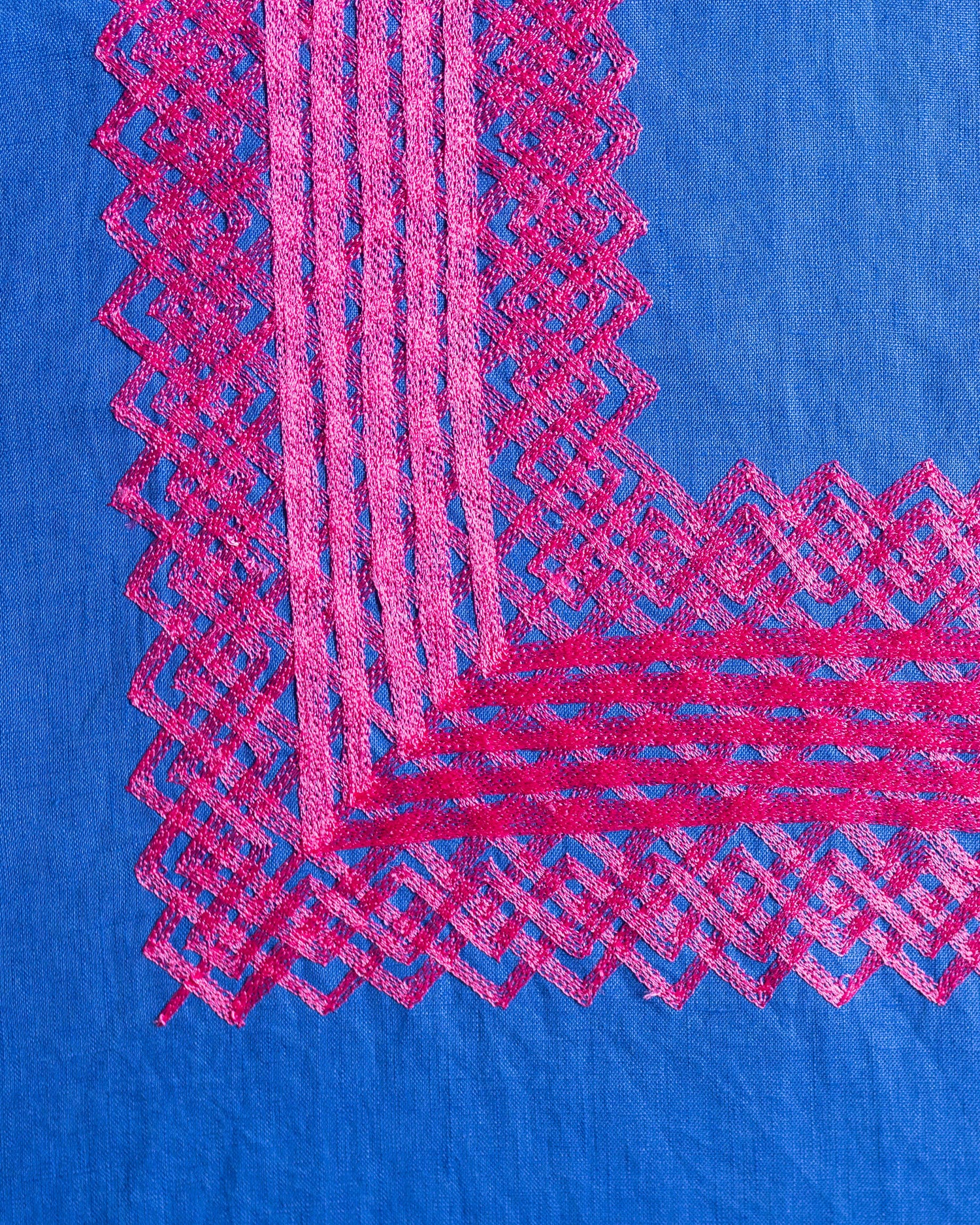 Huipil Panchito Azul Índigo / Rosa