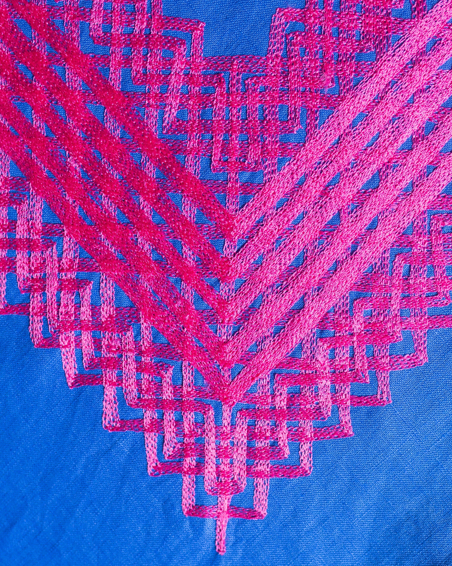 Huipil Panchito Azul Índigo / Rosa