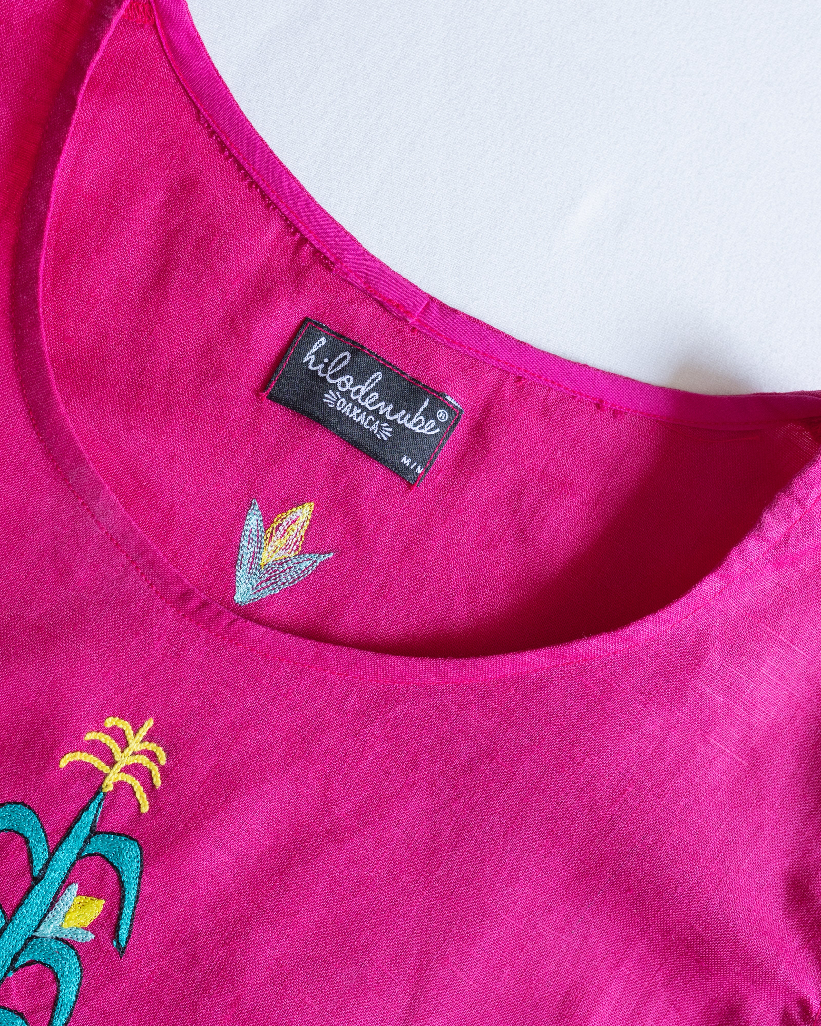 Blusa Milpa Rosa Mexicano