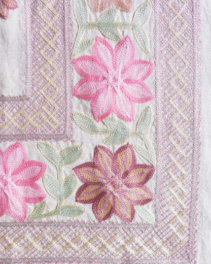 Huipil Flor Antigua Beige