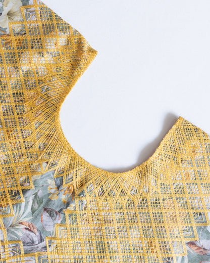 Conjunto Rejita Flores Vintage