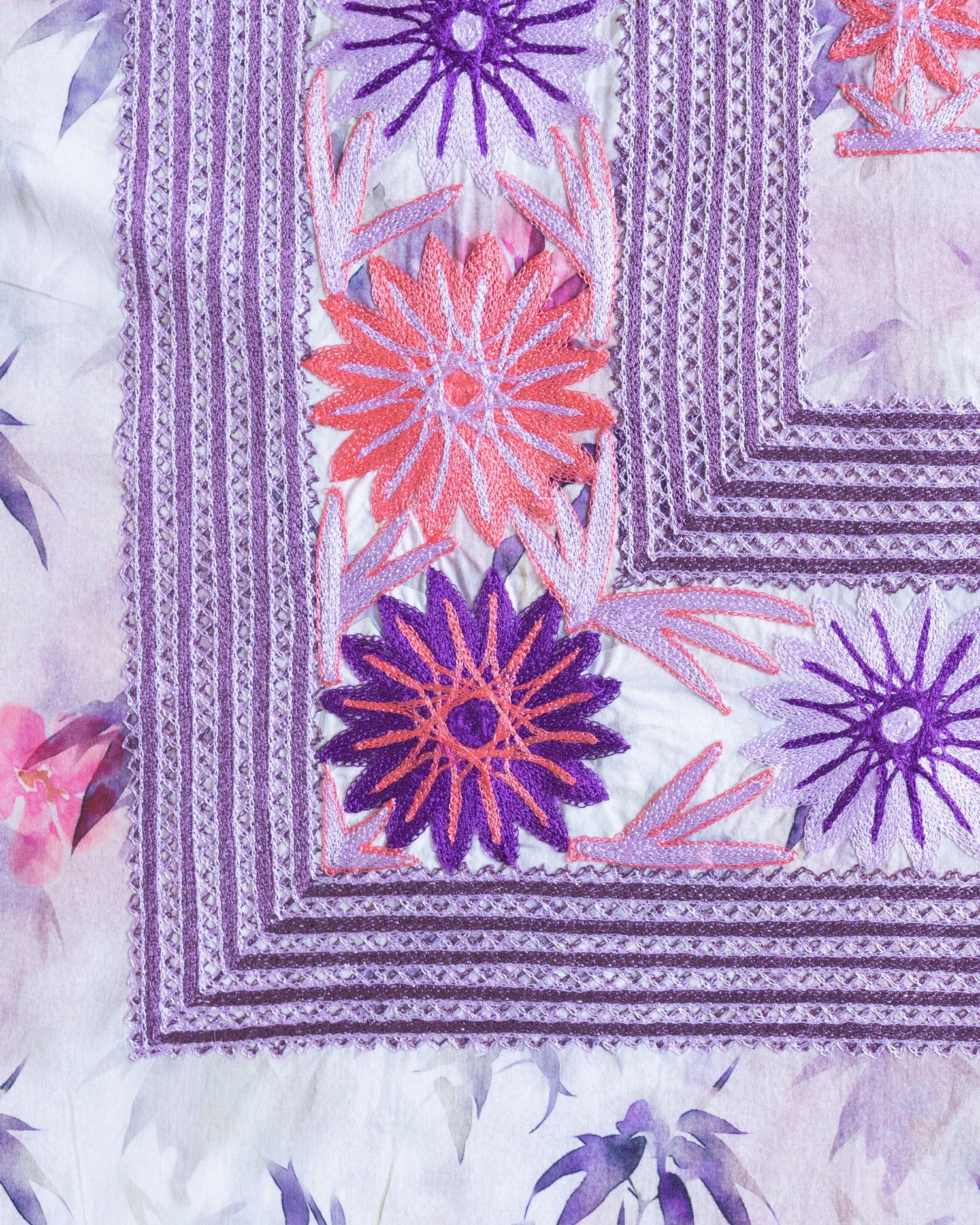 Conjunto Flor Margarita Primavera Violeta