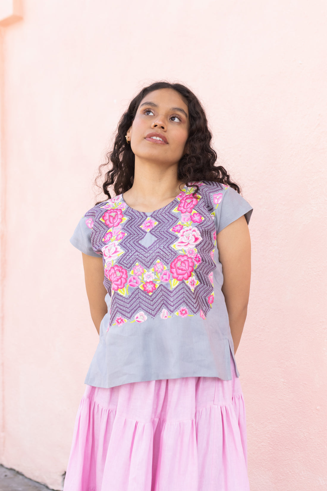 Huipil Greca Antigua Bordado A Mano