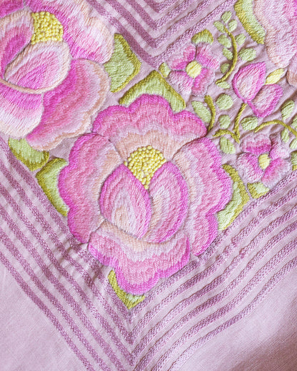 Huipil Flor de Mayo Rosa Pastel