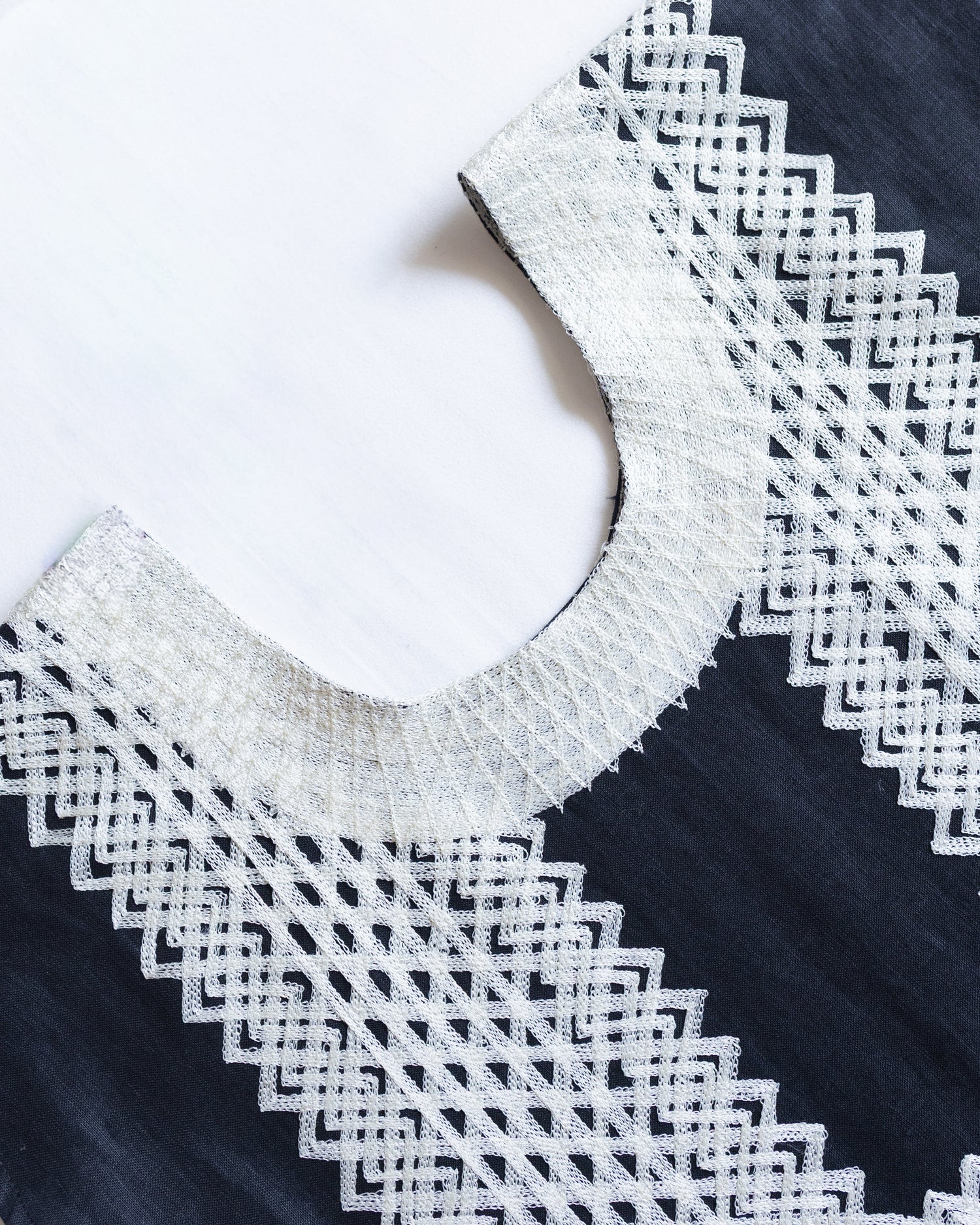 Huipil Panchito Negro / Marfil