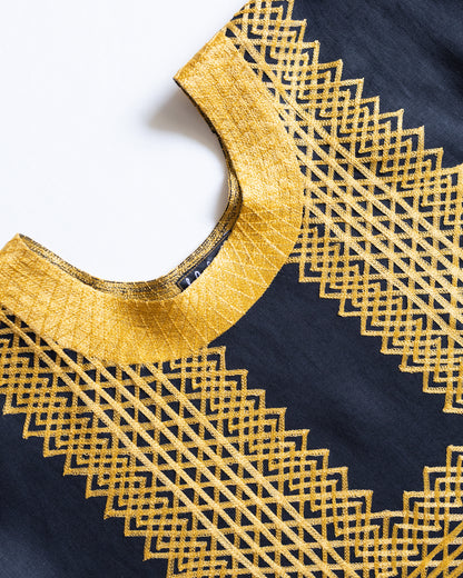 Huipil Panchito Negro / Dorado