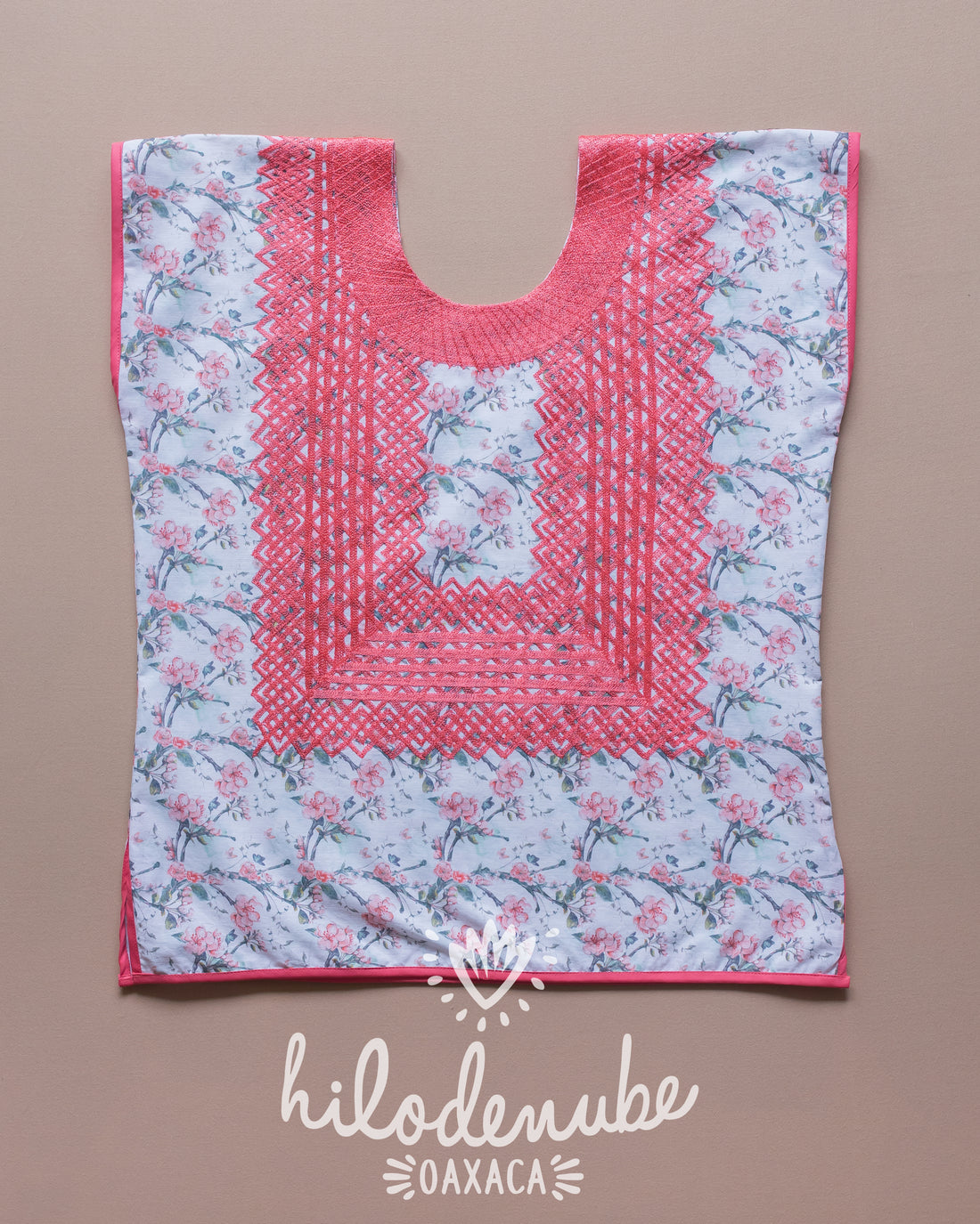 Huipil Panchito Floreado / Durazno