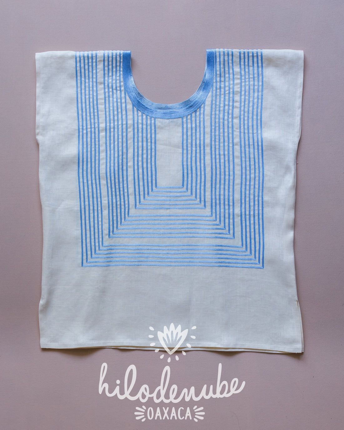 Huipil Amalia Crudo / Azul Maya