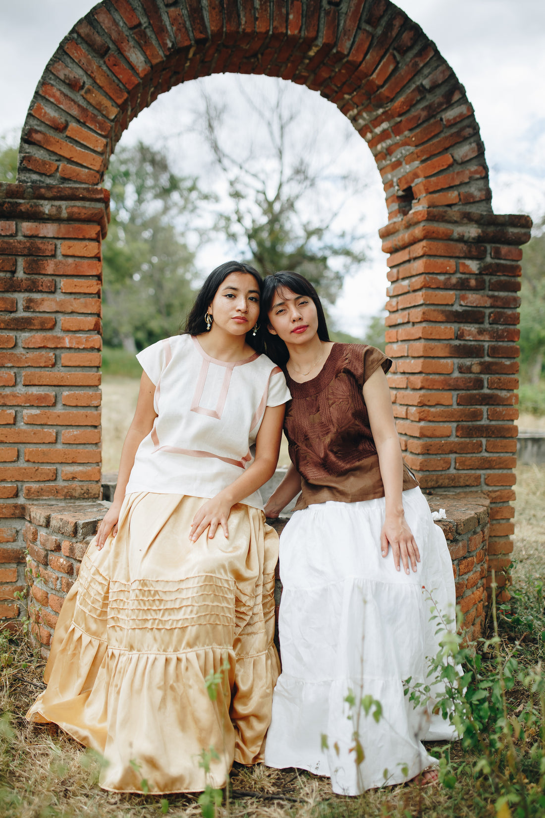 Jupe en satin doux doré Rabona