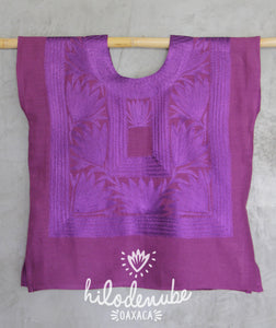 Huipil Magueyito Monocromático Morado